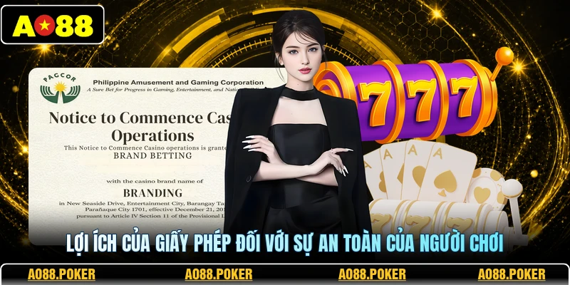 Lợi ích của giấy phép đối với sự an toàn của người chơi